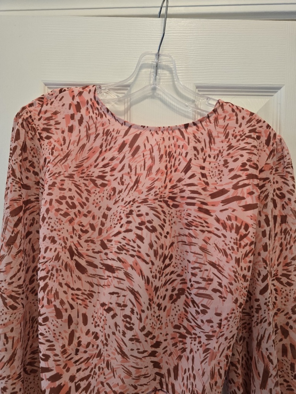 Bar III Printed Cropped Blouse Size XL - Picture 2 of 7